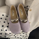 LIZAKOSHT  -  Shoes Woman Flats Dress Bonded Leather Rubber  Cotton Fabric Shoes Woman Flats Dress Bonded Leather Rubber Cotton Fabric Buckle